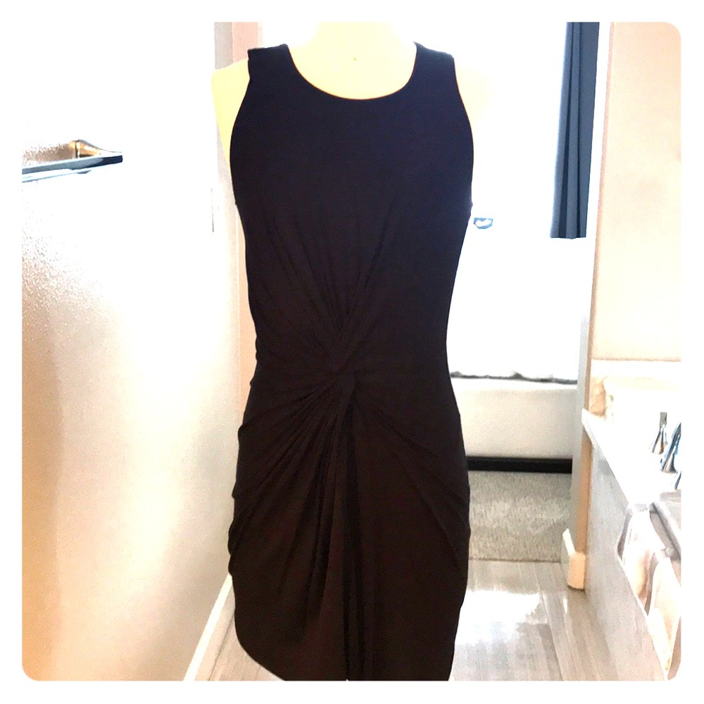 Amante black fitted stretch dress